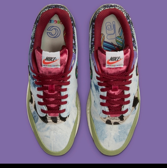 Nike Air Max 1 SP  "Concepts Mellow" Oil Green/Sail/Black/Multi-Color - Picture 4 of 5